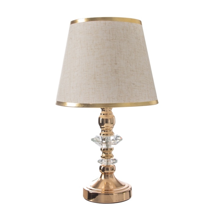 Лампа настольная Лампа настольная "Мастер" 1х40Вт Е27+подсветка LED 5Вт золото 25х25х42см