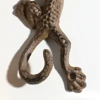 Крючок настенный &laquo;Ящерка&raquo;, ключница декоративная, чугун, 18.8&times;10&times;4 см