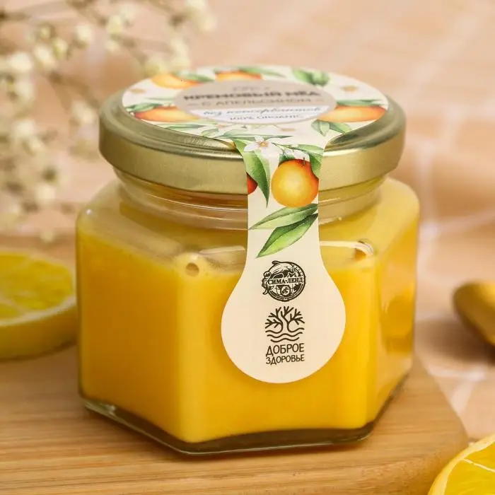 Мёд кремовый ORGANIC, с апельсином, 120 г. Мёд кремовый ORGANIC, с апельсином, 120 г.