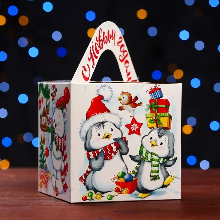 Подарочная коробка «Белоснежный» , Кубик большой 12×12×12 см