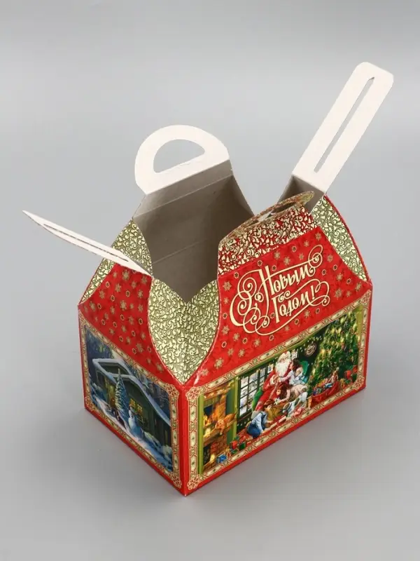 Подарочная новогодняя коробка «Атмосфера» Ларец малый 18.5×12.5×19 см Подарочная новогодняя коробка «Атмосфера» Ларец малый 18.5×12.5×19 см