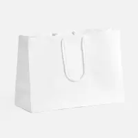 Пакет бумажный с ламинацией Lami Tote M, белый
