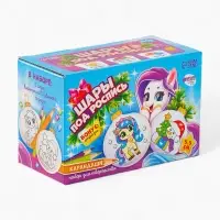 Елочные шары под раскраску &laquo;Новогодний подарок&raquo;, карандаши, 5.5 см, 2 шт., набор для творчества