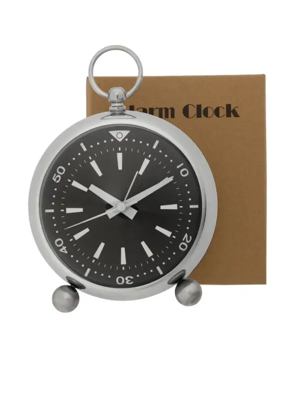 Часы - будильник настольные, плавный ход, на батарейках, подсветка, 14&times;13&times;7 см, d=11 см