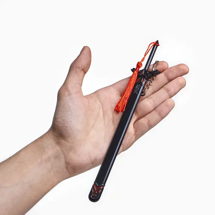 Макет оружия &laquo;Сувенирный меч в стиле Геншин&raquo;, подвесной, брелок, 20 см, чёрный
