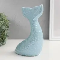 Копилка для денег &laquo;Хвост русалки&raquo;, керамика, голубой перламутр, 16&times;9&times;18.8 см