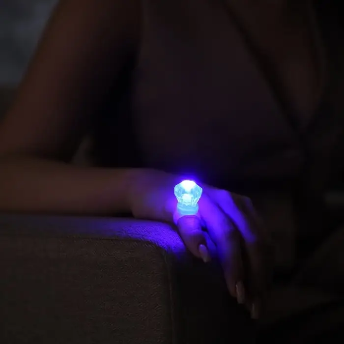 Световой аксессуар «Кольцо синее», 3×2.2 см, батарейки AG13×3 (в комплекте), свечение RGB