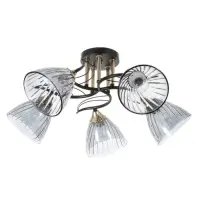 Светильник потолочный BayerLux &laquo;Сальма&raquo;, люстра 5хЕ27, 40 Вт, чёрный, 58&times;58&times;24 см