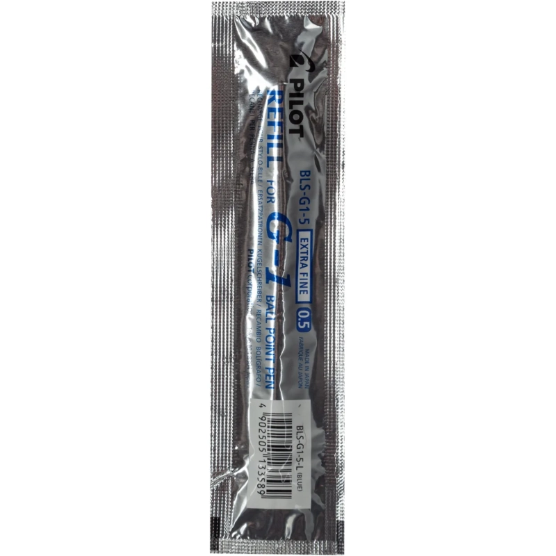 Стержень гелевый 129мм PILOT BLS-G1-5 синий 0,3мм Япония