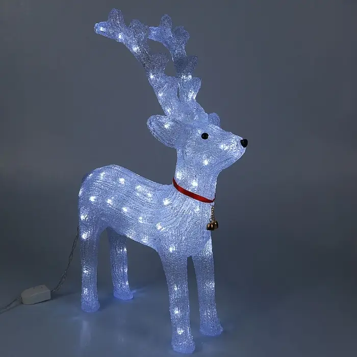 Светодиодная фигура &laquo;Олень величавый&raquo; 40&times;60&times;20 см, акрил, 72 LED, 220 В, свечение белое