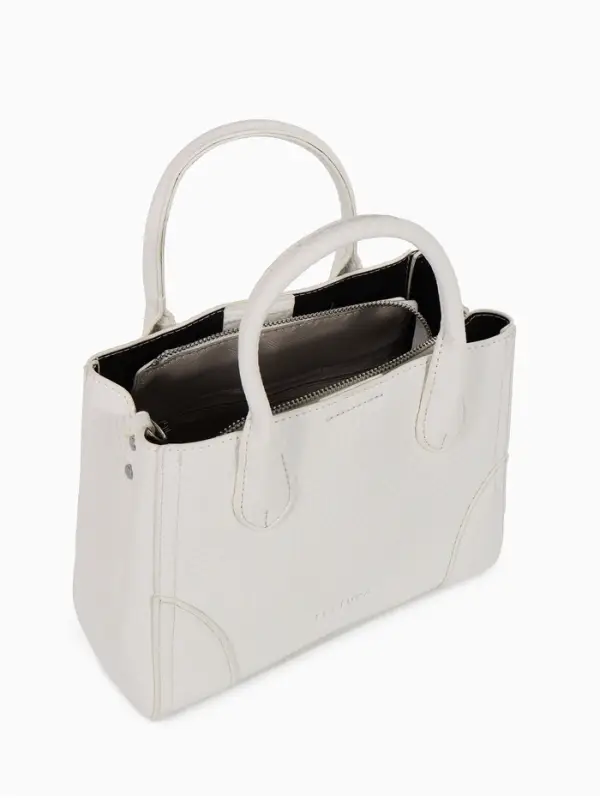 Сумка женская тоут TEXTURA на молнии, 25&times;7&times;21 см, однотонная, белая