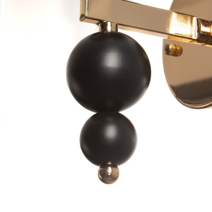 Бра "Сиена" 1хЕ14 40Вт черно-золотой 12х17х40 см