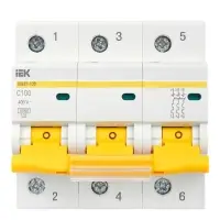 KARAT Автоматический выключатель ВА47-100 3P C 100А 10кА IEK