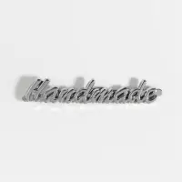 Декоративные элементы на прокол &laquo;Hand made&raquo;, 5.4&times;1 см, 10 шт., цвет серебряный