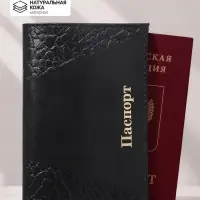 Обложка для паспорта, цвет чёрный