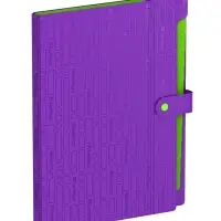 Папка А4 Your Way, 12 отделений, 600 мкм, на кнопке, фиолетовая