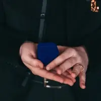 Футляр под кольцо, серьги &laquo;Геометрия&raquo;, бархатный, 5&times;5.5&times;4 см, синий