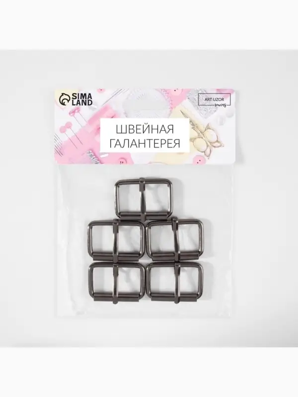 Пряжка проволочная, 3.9&times;2.7 см, 32 мм, 5 шт., цвет чёрный никель