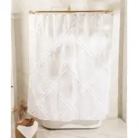Штора для ванной &laquo;Ла Каса&raquo;, с люверсами, 180&times;180 см, полиэстер, белая