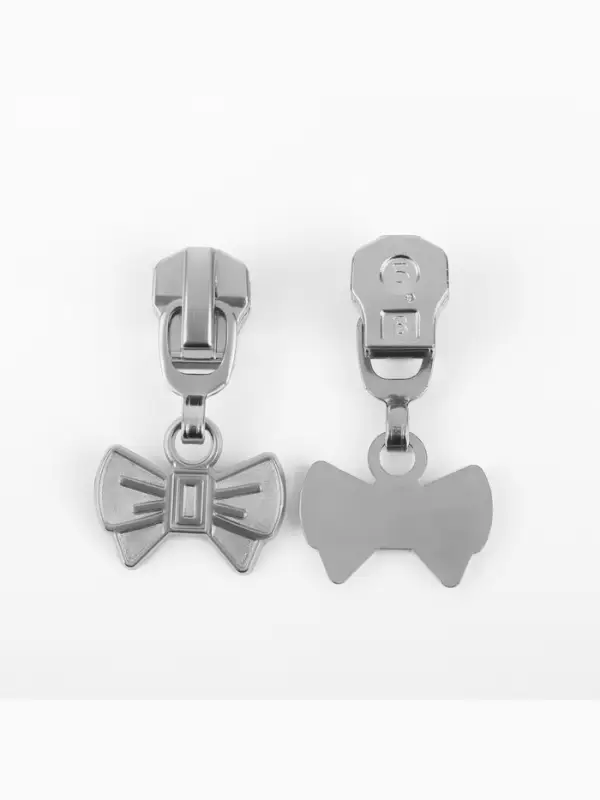 Бегунок для металлической молнии, №5, &laquo;Бант&raquo;, 10 шт., цвет никель