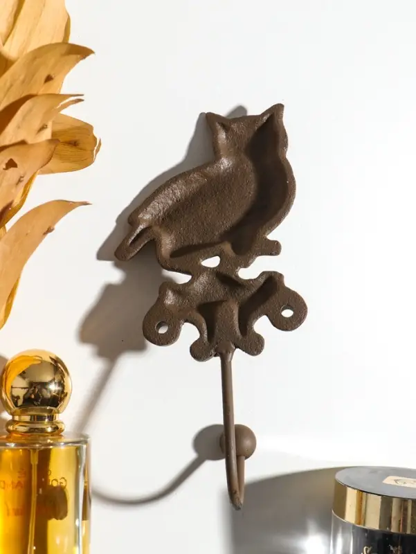 Крючок настенный &laquo;Сова на ветке&raquo;, ключница декоративная, чугун, 8&times;18&times;6 см