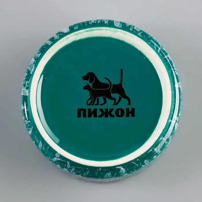 Миска для грызунов &laquo;Брызги&raquo;, 100 мл, 8.5&times;3 см, керамика, зелёная