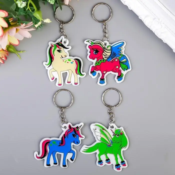 Брелок пластик Брелок пластик "Единорог" мягкий МИКС 4,5х5,5 см