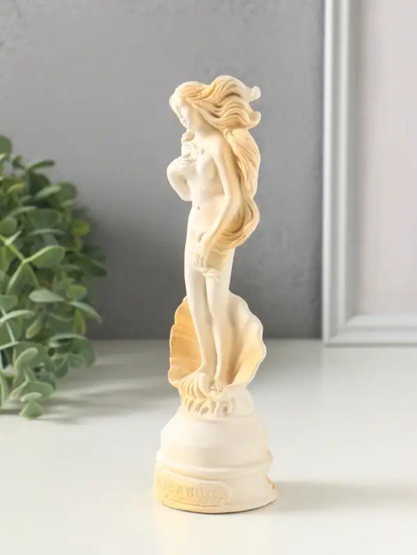 Фигурка гипс &laquo;Венера&raquo;, 17&times;5 см, белая с позолотой