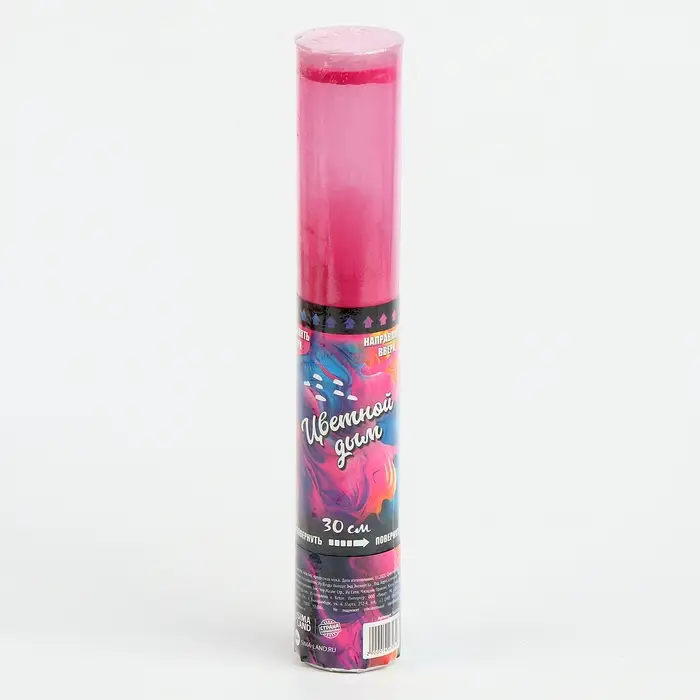 Хлопушка - цветной дым &laquo;Яркий взрыв эмоций&raquo; 30 см, розовая