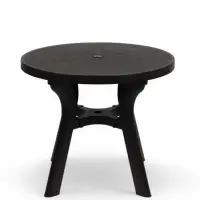 Стол круглый &laquo;Атлант&raquo;, 90&times;90&times;76.5 см, пластиковый, коричневый