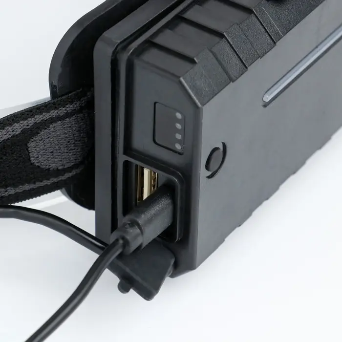 Фонарь налобный аккумуляторный, 50 Вт, 1000 Лм, 6000 мАч, LED P70, 5 режимов, от USB