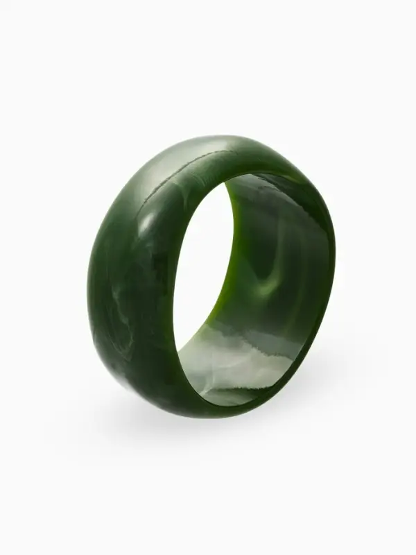 Браслет манжета &laquo;Тренд&raquo;, d=7.5 см, широкий, акрил, зелёный