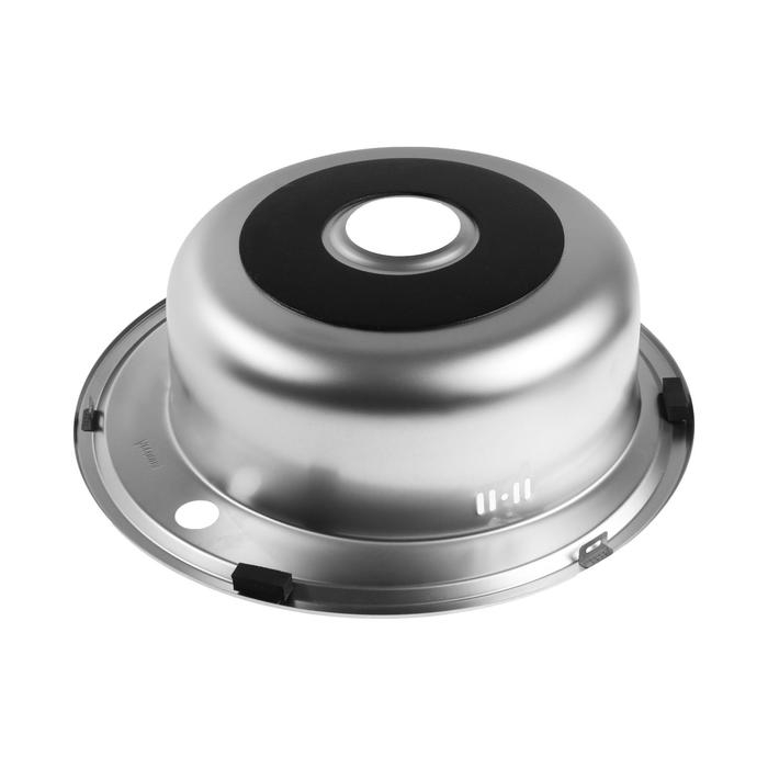 Мойка кухонная Accoona AD5151, врезная, круглая, толщина 0.6 мм, 510х165 мм, матовая Мойка кухонная Accoona AD5151, врезная, круглая, толщина 0.6 мм, 510х165 мм, матовая