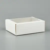 Коробка складная с пластиковой крышкой «Белая», 11.5 х 9 х 4 см