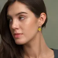 Серьги с поталью &laquo;Шарик&raquo;, МИКС в серебре