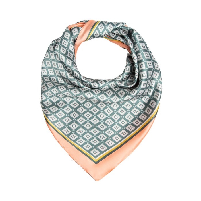 Платок текстильный, цвет зелёный, размер 70х70 Платок текстильный, цвет зелёный, размер 70х70