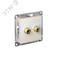 Аудиорозетка ATLASDESIGN двухместная жемчуг
