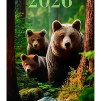 Календарь 2026 перекидной на ригеле А3 «Леса»