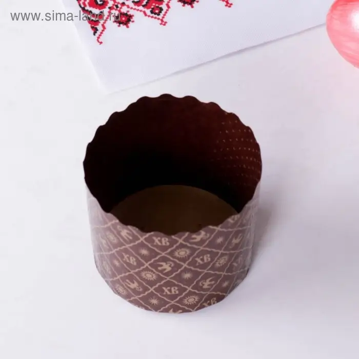 Форма бумажная для кулича «ХВ», 70×60 мм Форма бумажная для кулича «ХВ», 70×60 мм