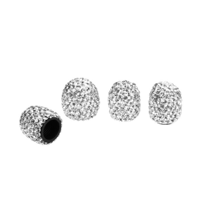 Колпачок на вентиль, Стразы хром, набор 4 шт Колпачок на вентиль, Стразы хром, набор 4 шт