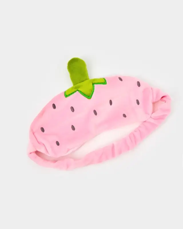 Мягкая игрушка - антистресс подголовник "Клубничка" с маской для сна