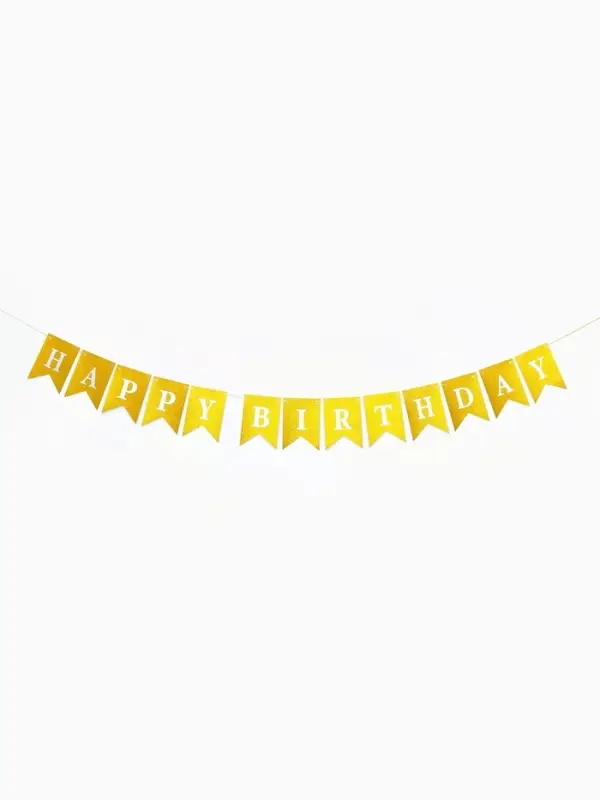 Гирлянда на ленте &laquo;Happy Birthday&raquo; золотая