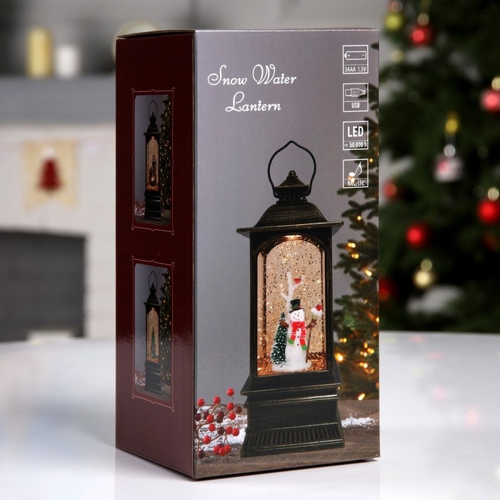 Светодиодная фигура «Фонарь с ёлкой» 7.8 × 19.5 × 7.8 см, пластик, батарейки ААх3 (не в комплекте), USB, свечение тёплое белое Светодиодная фигура «Фонарь с ёлкой» 7.8 × 19.5 × 7.8 см, пластик, батарейки ААх3 (не в комплекте), USB, свечение тёплое белое