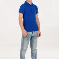 Рубашка поло детская Virma Kids, ярко-синяя, 6 лет