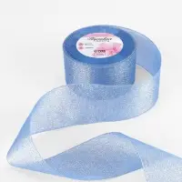 Лента парчовая, 50 мм, 23&plusmn;1 м, синяя №037