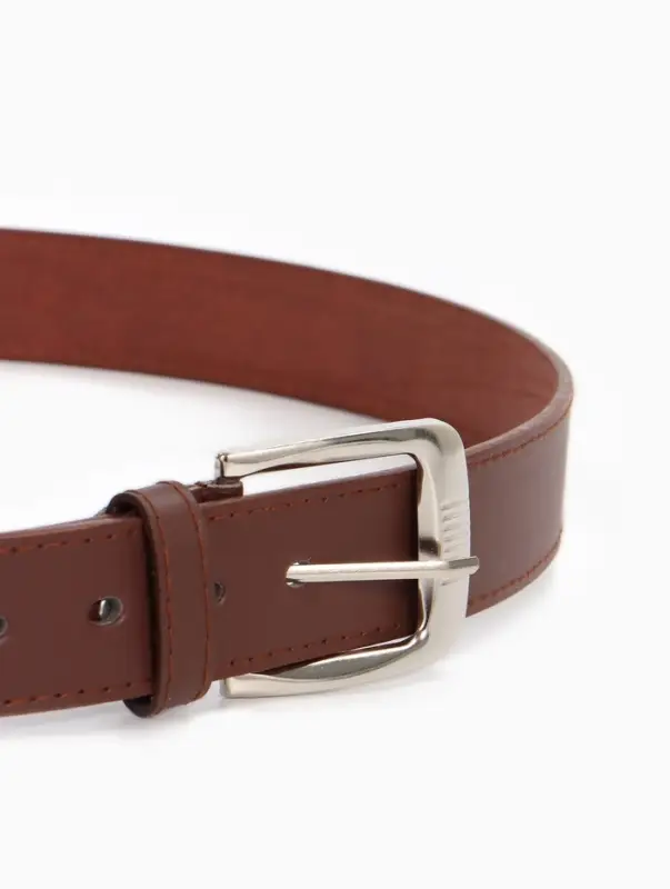Ремень мужской, 120&times;3.6 см, гладкий, винт, пряжка металл, коричневый