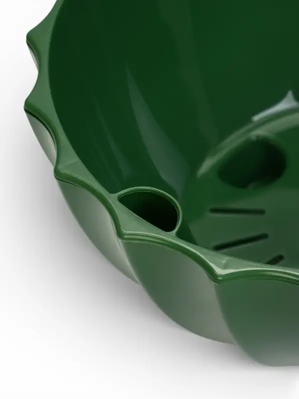 Кашпо для цветов с автополивом &laquo;Ракушка&raquo;, 2.4 л, d=22 см, h=10.5 см, зелёное