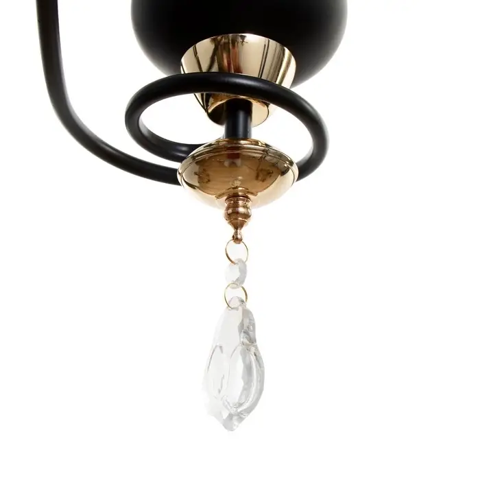 Светильник подвесной BayerLux &laquo;Лира&raquo;, люстра 3хЕ27, 40 Вт, чёрный, 60&times;60&times;85 см