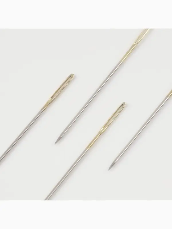 Иглы для вышивания лентой, с золотым ушком, d=1.07 мм, 4.4-4.9 см, набор 4 шт.