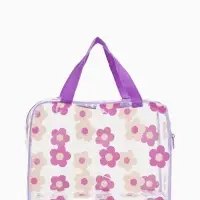 Косметичка - сумка на молнии для бассейна &laquo;Цветочки&raquo;, с ручками, прозрачная